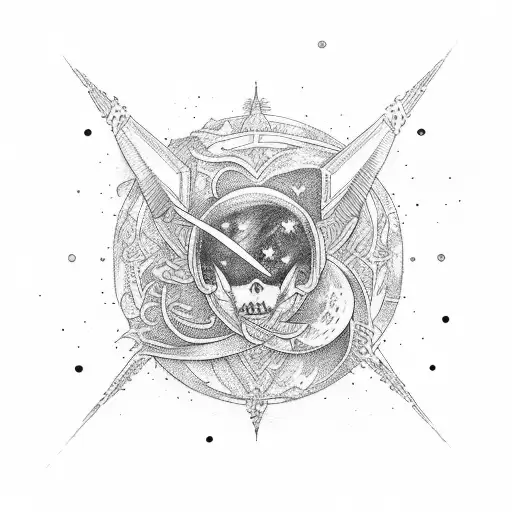 Ad astra Per aspera tattoo design idea