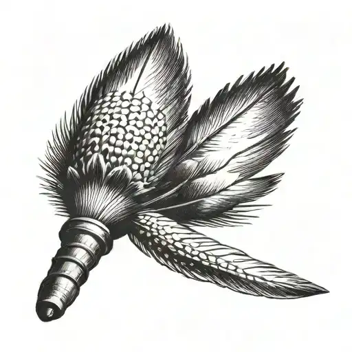 handmade shuttlecock as a nice memory from a loved one tattoo design idea