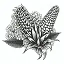 handmade shuttlecock made with corn stuff as a nice memory from a loved one tattoo design idea