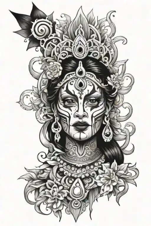 Goddess Kali tattoo design idea