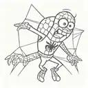 spongebob as spiderman peter parker tattoo design idea