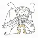 spongebob as spiderman peter parker tattoo design idea