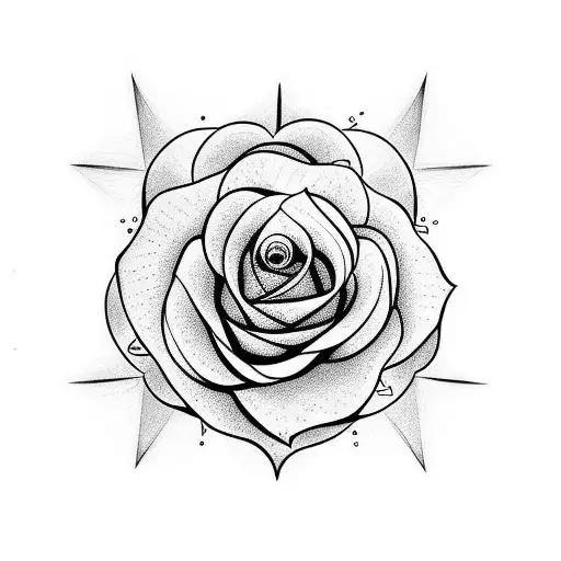 serotonin roses tattoo design idea