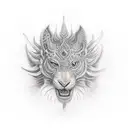 culo de un mandril tattoo design idea