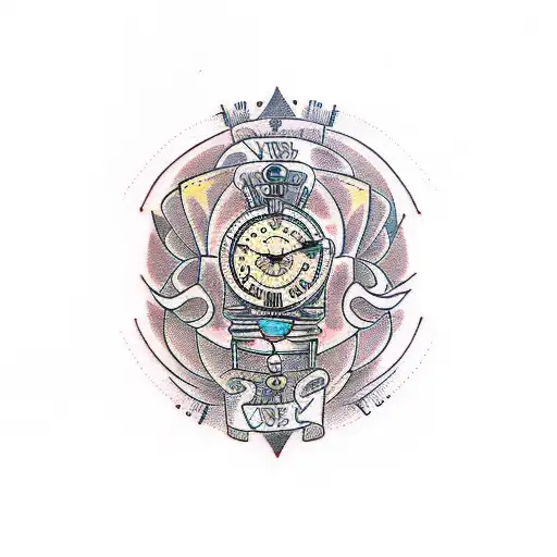 Hourglass carpe diem libra tattoo design idea