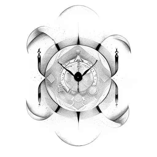 Hourglass carpe diem libra tattoo design idea