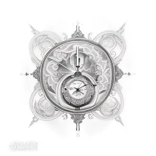Hourglass carpe diem libra tattoo design idea