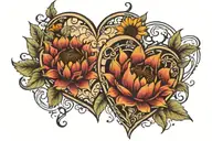 hearts , Taylor swift, sunflower   tattoo design idea