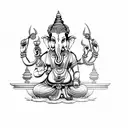 Ganesh Buda  tattoo design idea