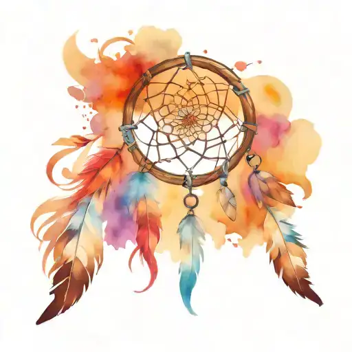 moana beach dream catcher phoenix shells tattoo design idea