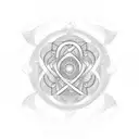 abstrait wave line tattoo design idea