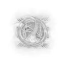 abstrait wave line tattoo design idea