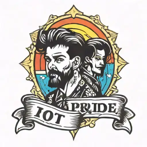post stamp with pride riot lgbt tattoo design idea