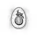 avocado pit growing tattoo design idea