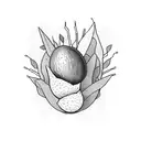 avocado pit tattoo design idea