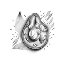 avocado pit tattoo design idea