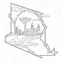 wonderland between Arkansas and Missouri tattoo design idea