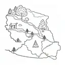 wonderland between Arkansas and Missouri tattoo design idea