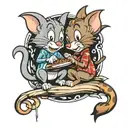 tom and jerry tattoo design idea