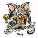 tom and jerry tattoo design idea