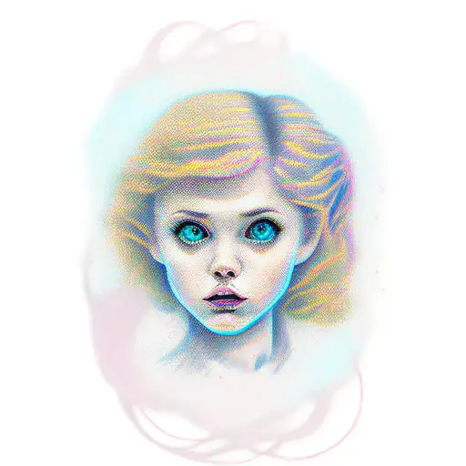 final girl  tattoo design idea