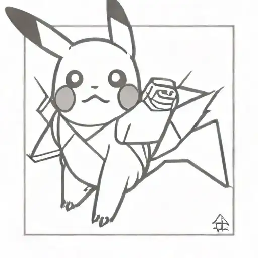 Pikachu x Doom slayer tattoo design idea
