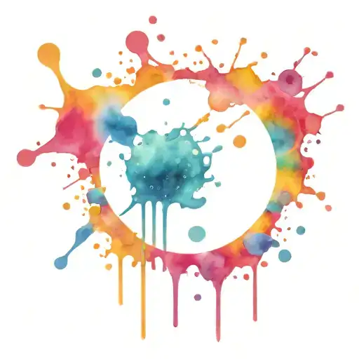 pop paint splatter  tattoo design idea