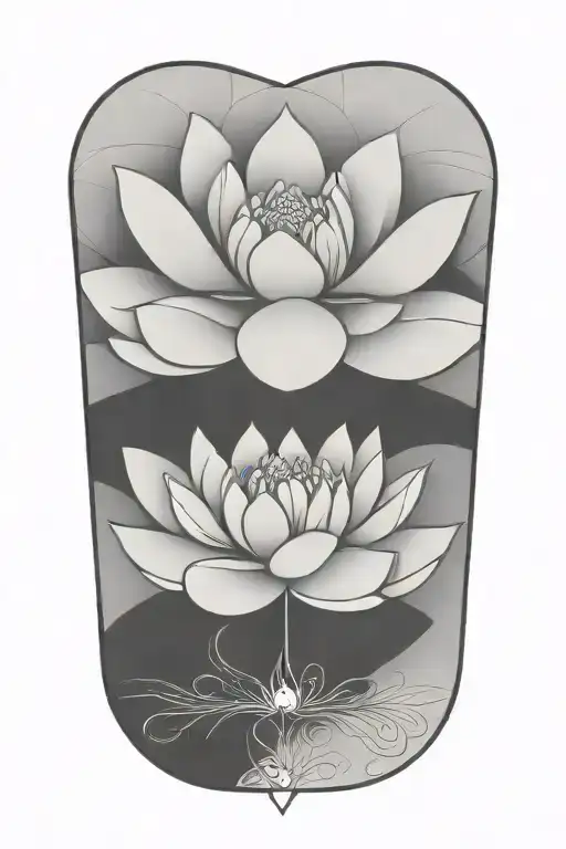 sacred geometry lotus flower blooming tattoo design idea