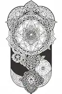 Sacred geometry tattoo design idea