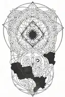 Sacred geometry tattoo design idea