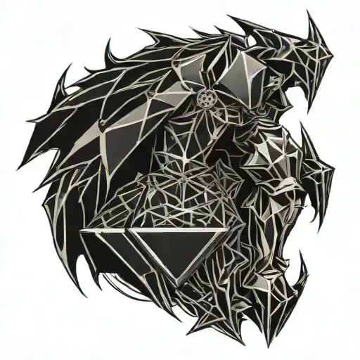 dark fantasy knight warhammer  tattoo design idea