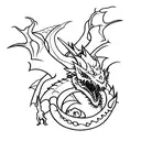 undead Dragon  tattoo design idea