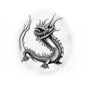 undead Dragon  tattoo design idea