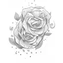 florest with a man crying  tattoo design idea