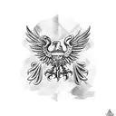 polish eagle tattoo design idea