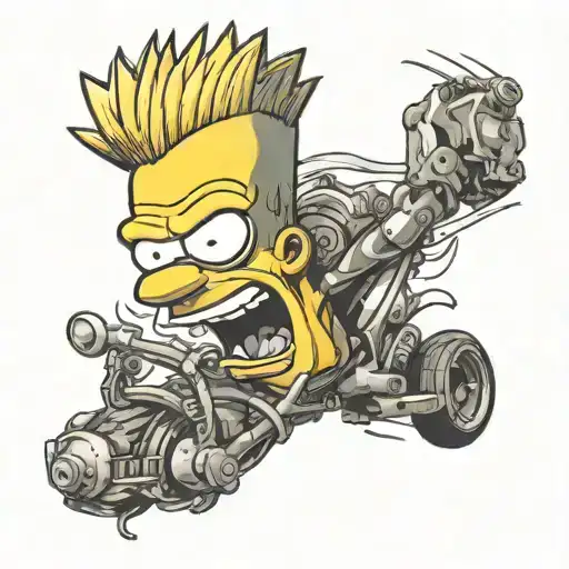 bart Simpson tattoo design idea