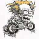 bart Simpson tattoo design idea