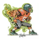 "shake n' Blake" text 'IGY6' us football player tattoo design idea