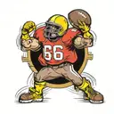 "shake n' Blake" text 'IGY6' us football player tattoo design idea