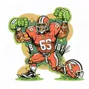 "shake n' Blake" text 'IGY6' us football player tattoo design idea