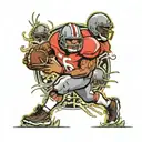 "shake n' Blake" text 'IGY6' us football player tattoo design idea