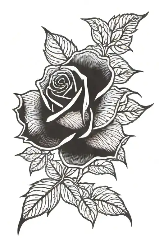 CUSTOM VIOLATOR ROSE  tattoo design idea