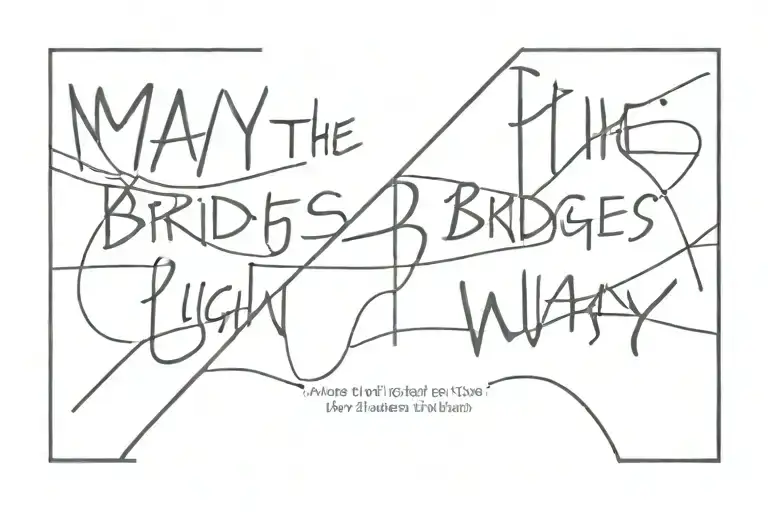 may the bridges I burn light my way quote tattoo design idea