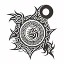 full moon tattoo design idea