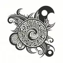 full moon tattoo design idea