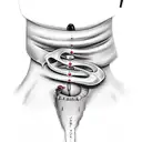 slit throat tattoo design idea