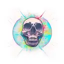 slit throat tattoo design idea