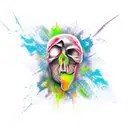 slit throat tattoo design idea