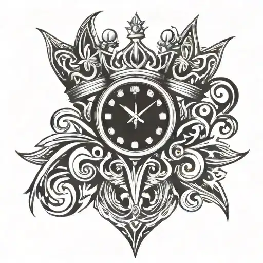 rolex crown tattoo design idea