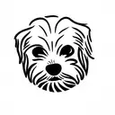 maltese dog tattoo design idea